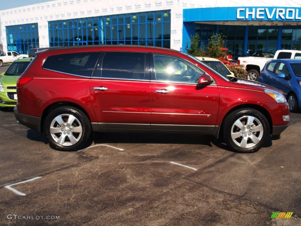 2010 Traverse LTZ - Dark Cherry Metallic / Cashmere photo #1