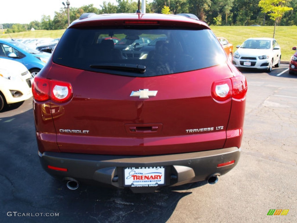2010 Traverse LTZ - Dark Cherry Metallic / Cashmere photo #6
