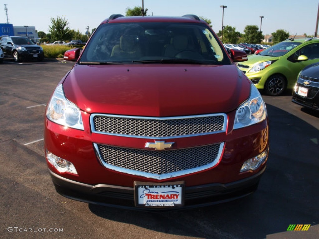 2010 Traverse LTZ - Dark Cherry Metallic / Cashmere photo #8