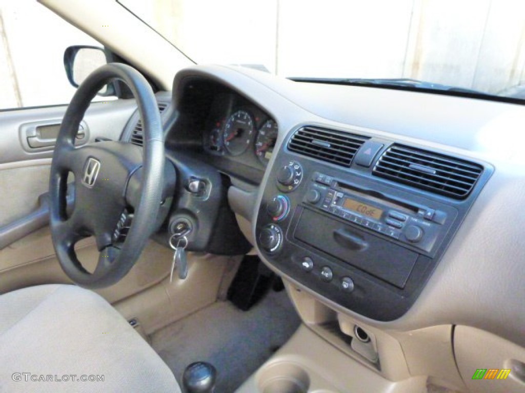 2001 Civic EX Sedan - Clover Green / Beige photo #4