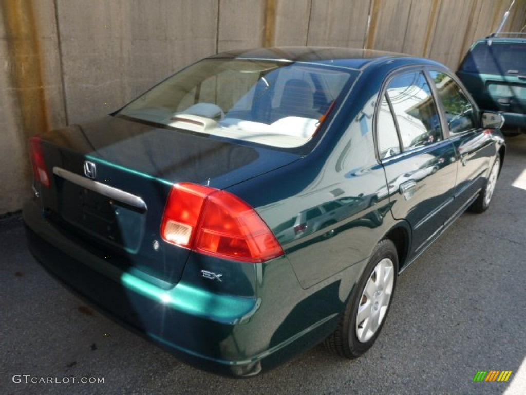 2001 Civic EX Sedan - Clover Green / Beige photo #5