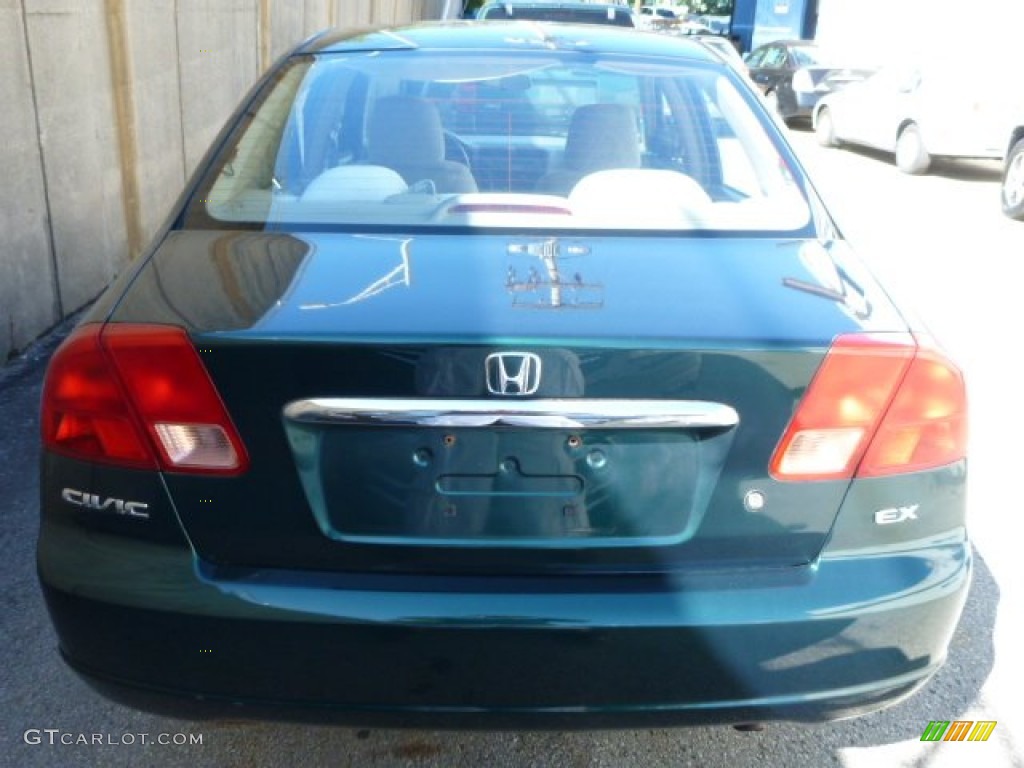 2001 Civic EX Sedan - Clover Green / Beige photo #6