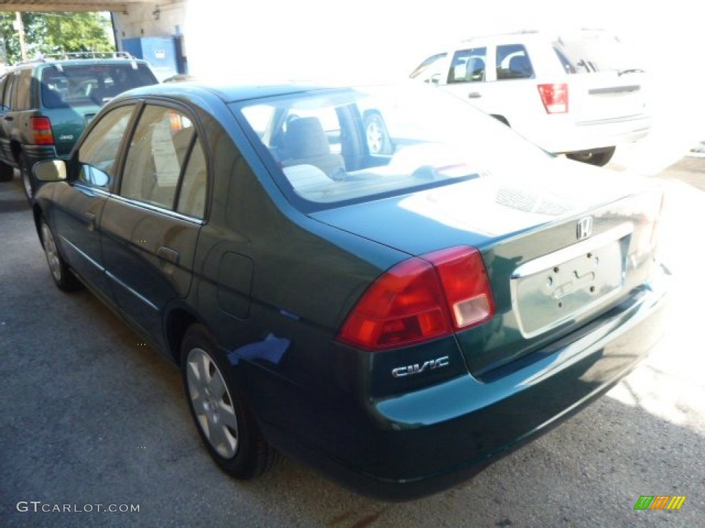 2001 Civic EX Sedan - Clover Green / Beige photo #7