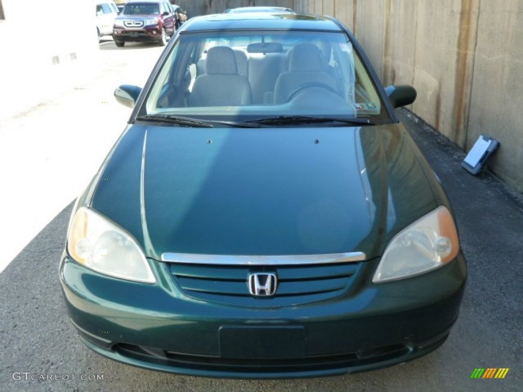 2001 Civic EX Sedan - Clover Green / Beige photo #9