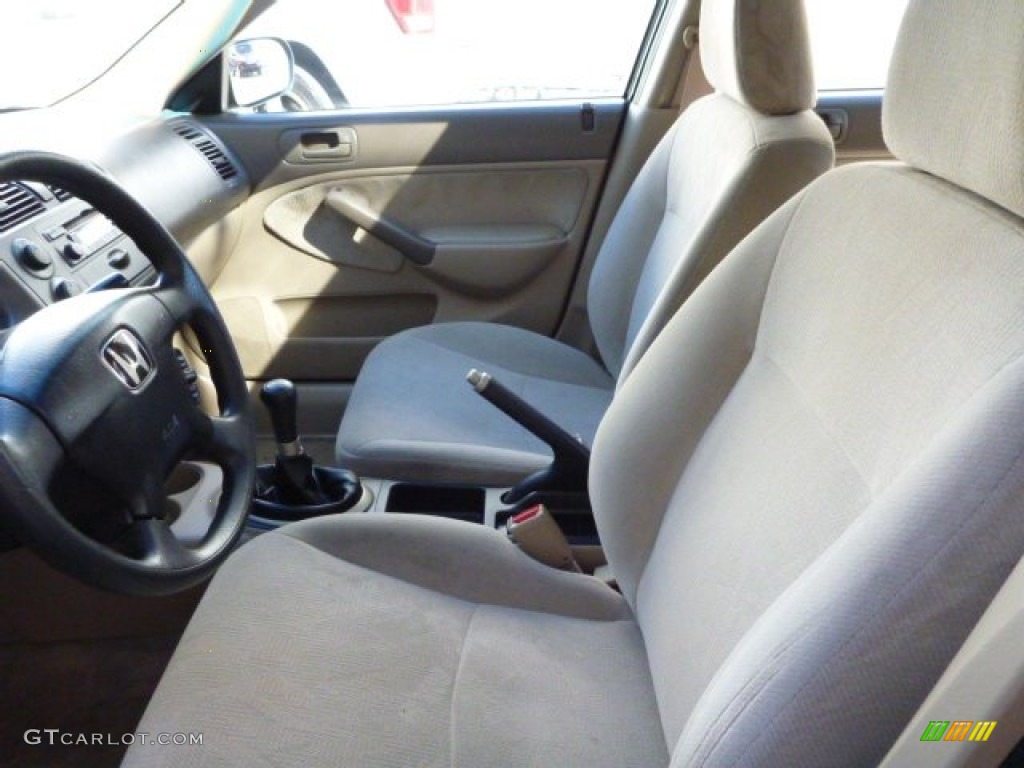 Beige Interior 2001 Honda Civic EX Sedan Photo #85485686