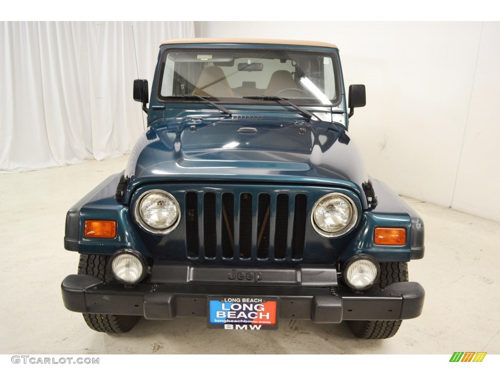 1998 Wrangler Sport 4x4 - Emerald Green Pearl / Khaki photo #4