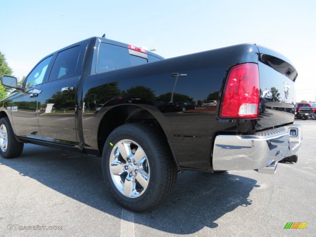 2014 1500 Big Horn Crew Cab - Black / Canyon Brown/Light Frost Beige photo #2