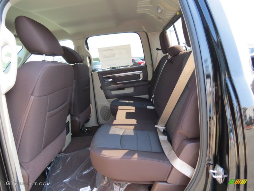 2014 1500 Big Horn Crew Cab - Black / Canyon Brown/Light Frost Beige photo #8