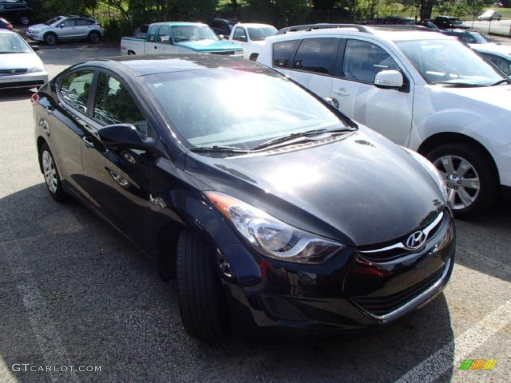 2012 Elantra GLS - Black Noir Pearl / Gray photo #1