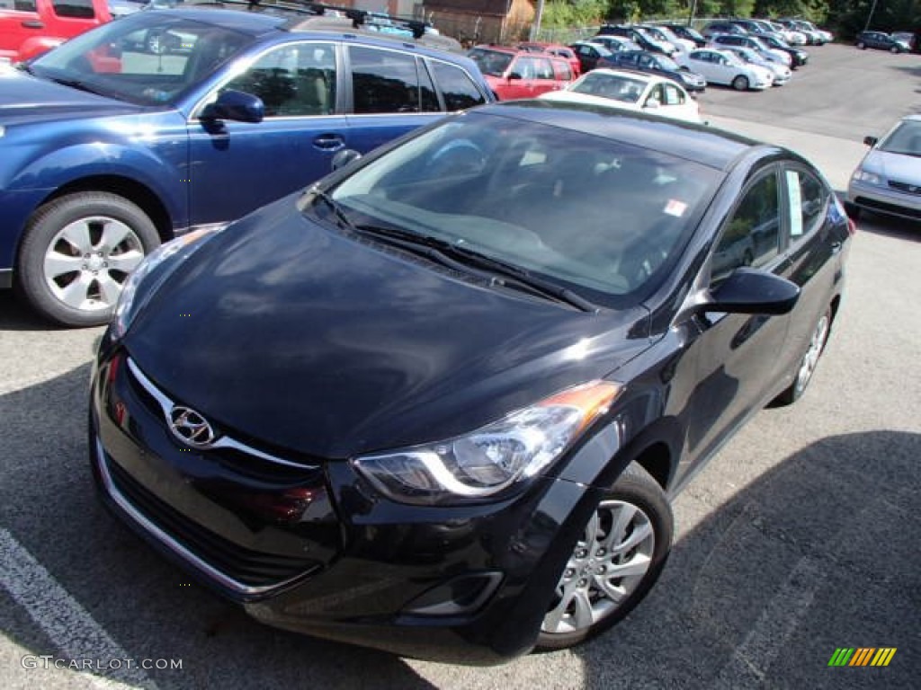 2012 Elantra GLS - Black Noir Pearl / Gray photo #3