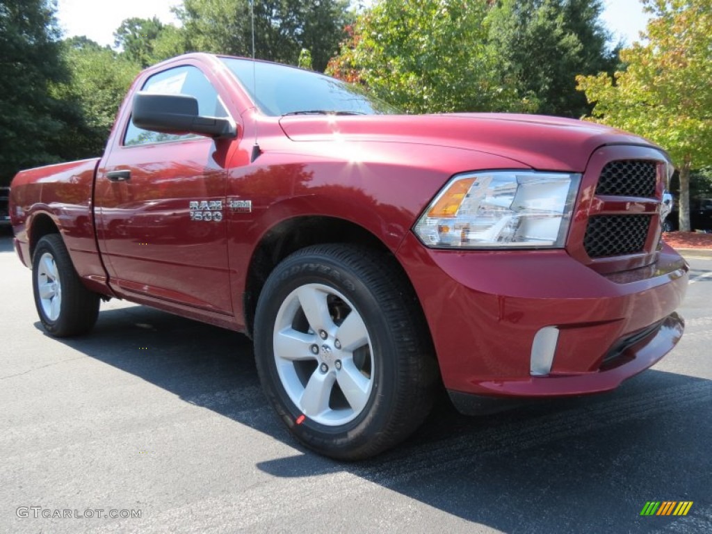 Deep Cherry Red Crystal Pearl 2014 Ram 1500 Express Regular Cab Exterior Photo #85490627