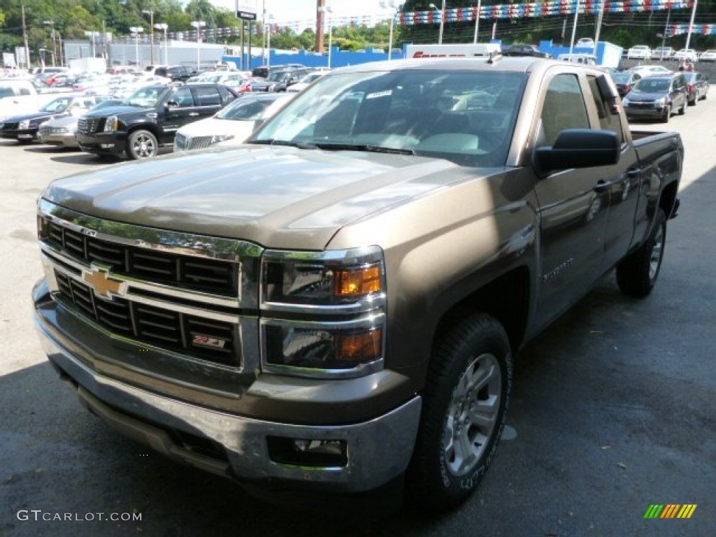 2014 Silverado 1500 LT Double Cab 4x4 - Brownstone Metallic / Jet Black photo #7