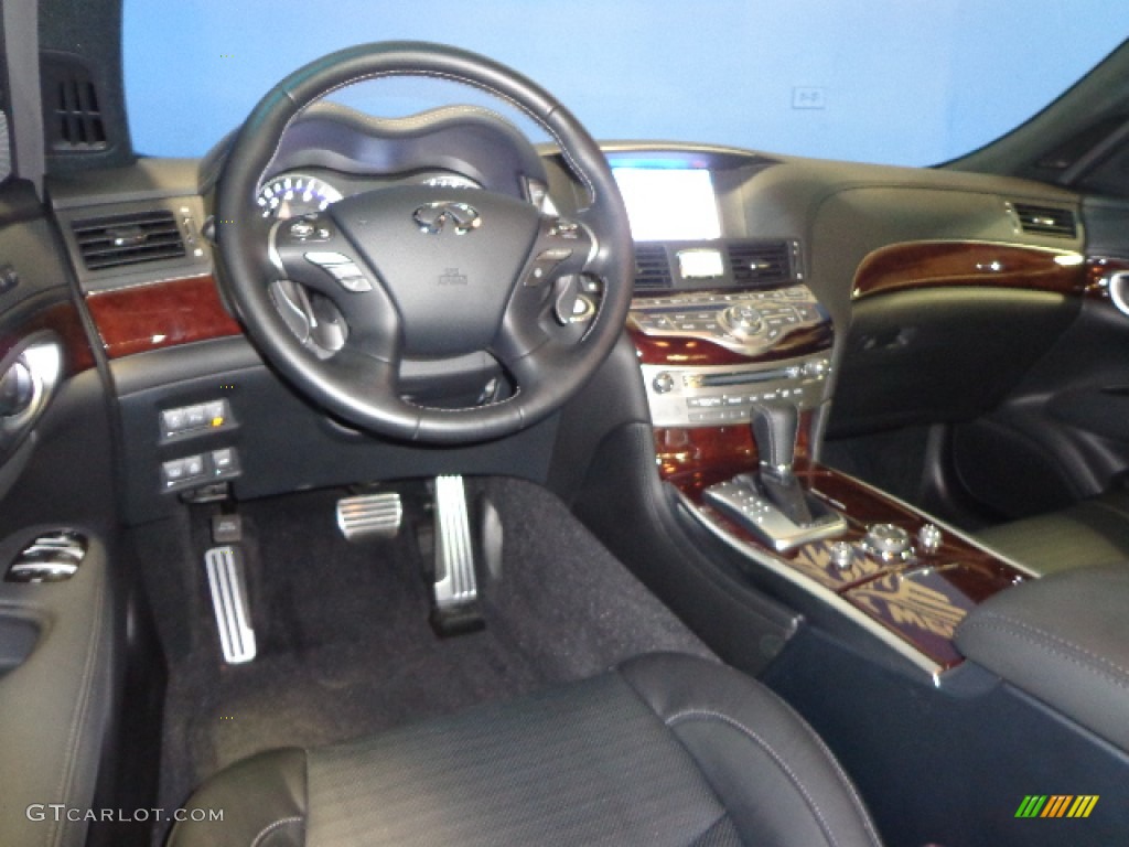 2013 Infiniti M 56x AWD Sedan Graphite Dashboard Photo #85492484