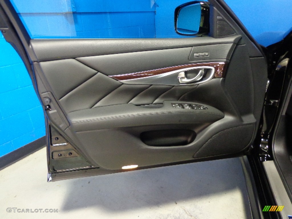 2013 Infiniti M 56x AWD Sedan Graphite Door Panel Photo #85492505