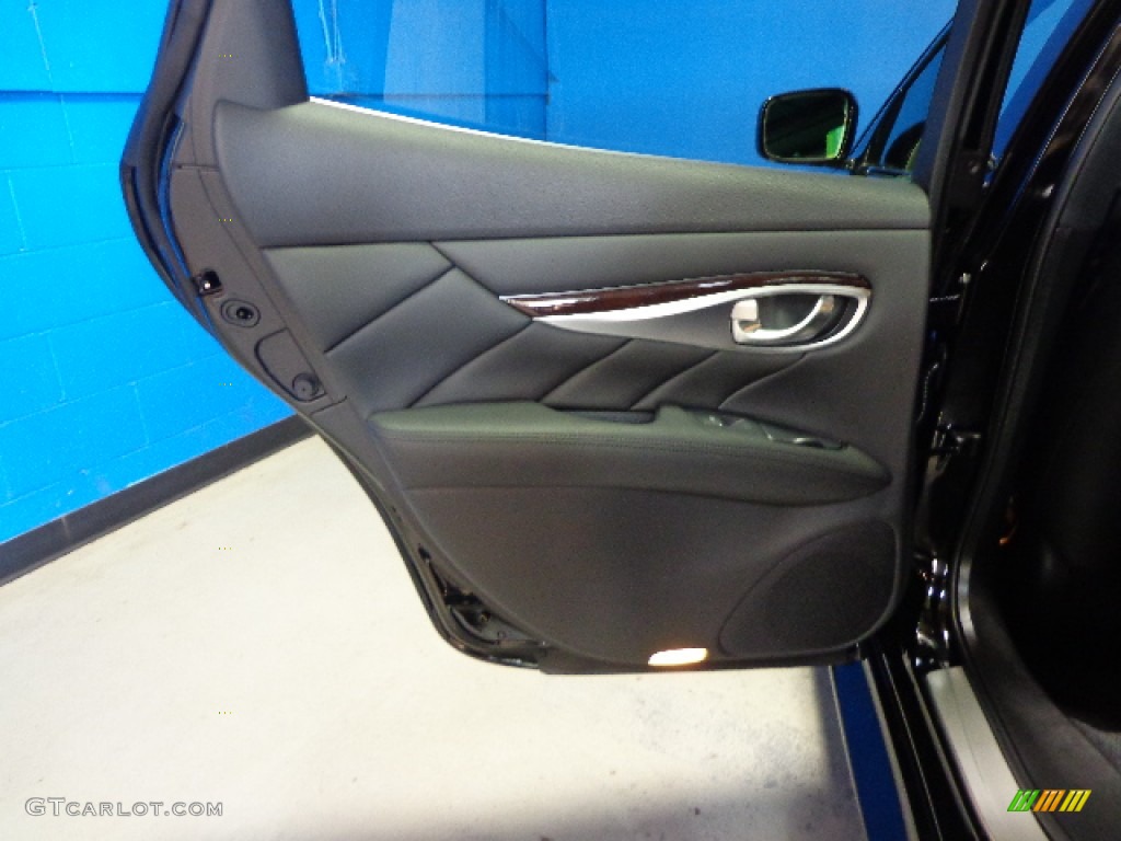 2013 Infiniti M 56x AWD Sedan Graphite Door Panel Photo #85492523