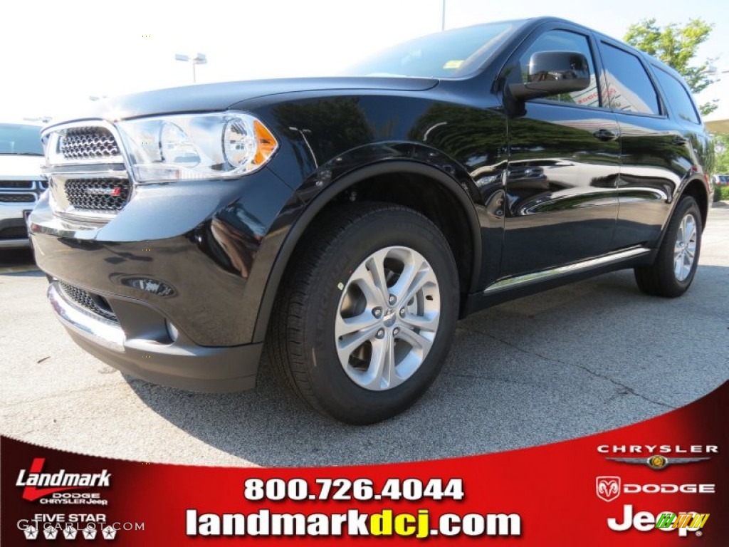 2013 Durango SXT - Brilliant Black Crystal Pearl / Dark Graystone/Medium Graystone photo #1