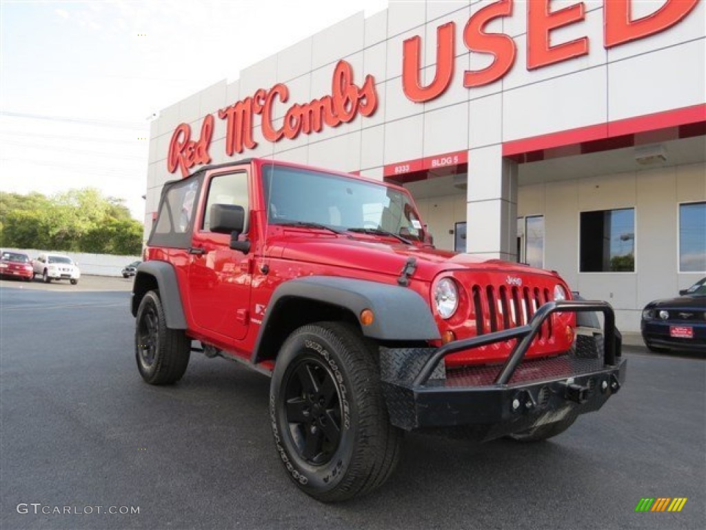 2009 Wrangler X 4x4 - Flame Red / Dark Slate Gray/Medium Slate Gray photo #1