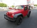 2009 Flame Red Jeep Wrangler X 4x4  photo #3