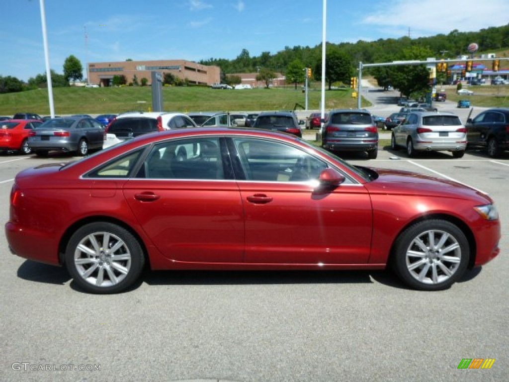 2013 A6 2.0T quattro Sedan - Garnet Red Pearl Effect / Velvet Beige photo #6