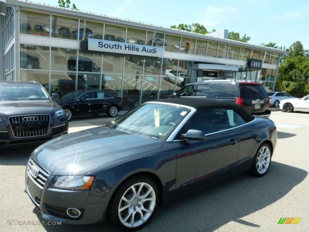 2011 A5 2.0T quattro Convertible - Meteor Grey Pearl Effect / Black photo #1