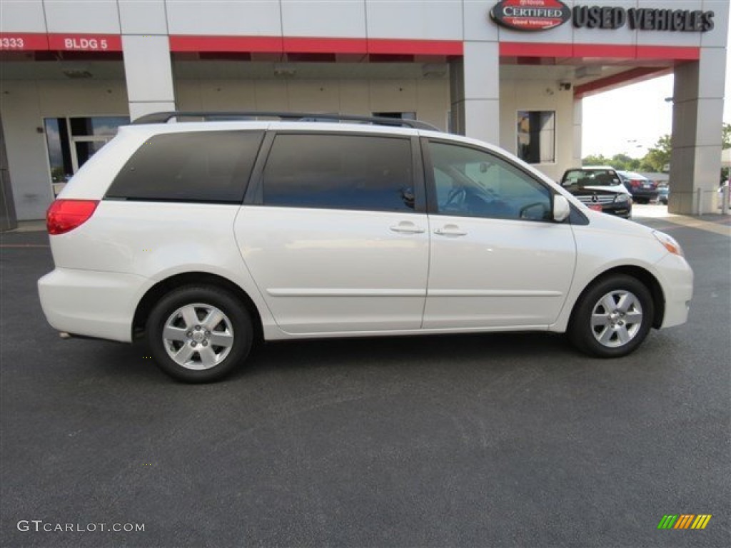 2007 Sienna XLE - Arctic Frost Pearl White / Stone photo #8