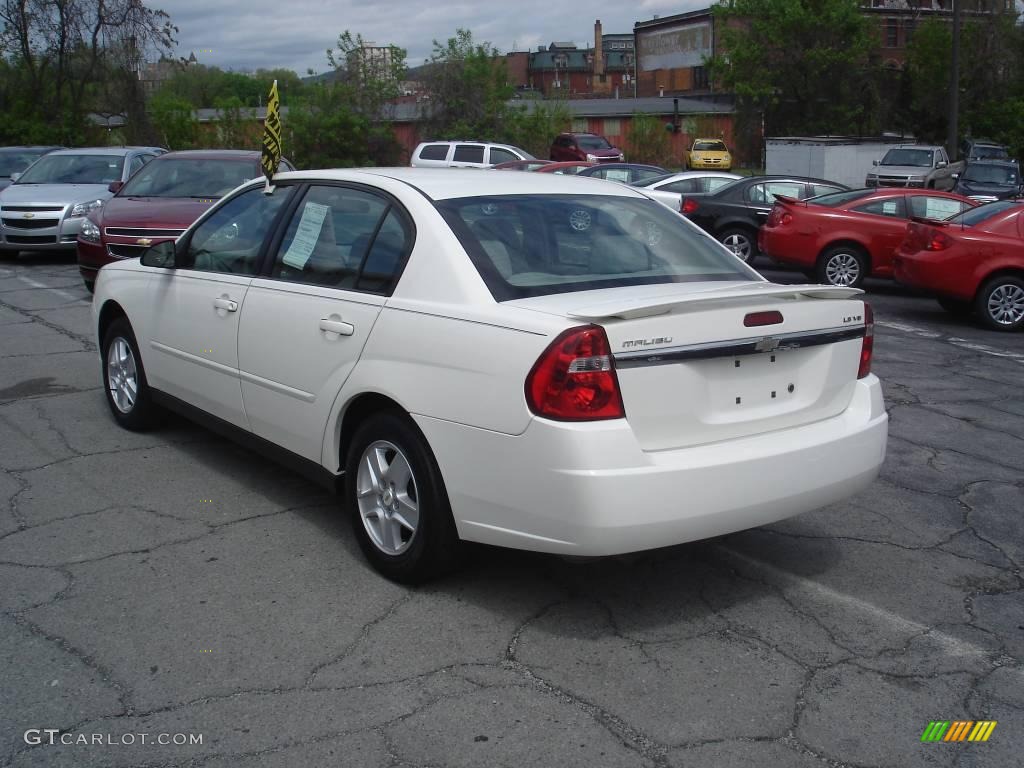 2005 Malibu LS V6 Sedan - White / Gray photo #4