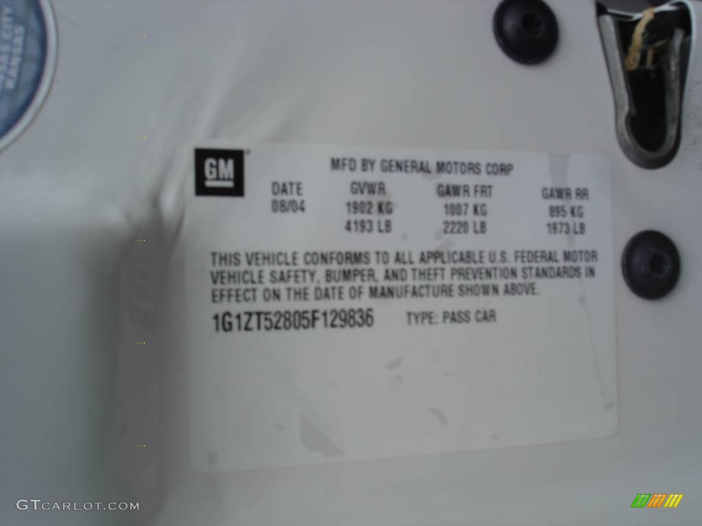 2005 Malibu LS V6 Sedan - White / Gray photo #9