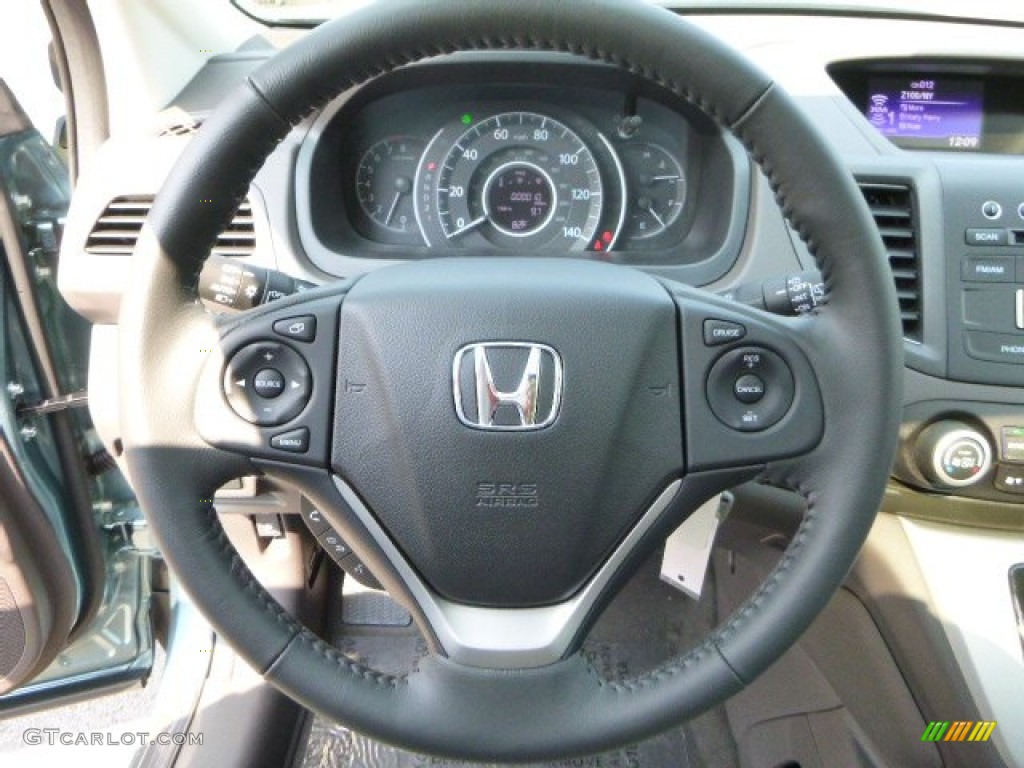 2014 Honda CR-V EX-L AWD Beige Steering Wheel Photo #85501907