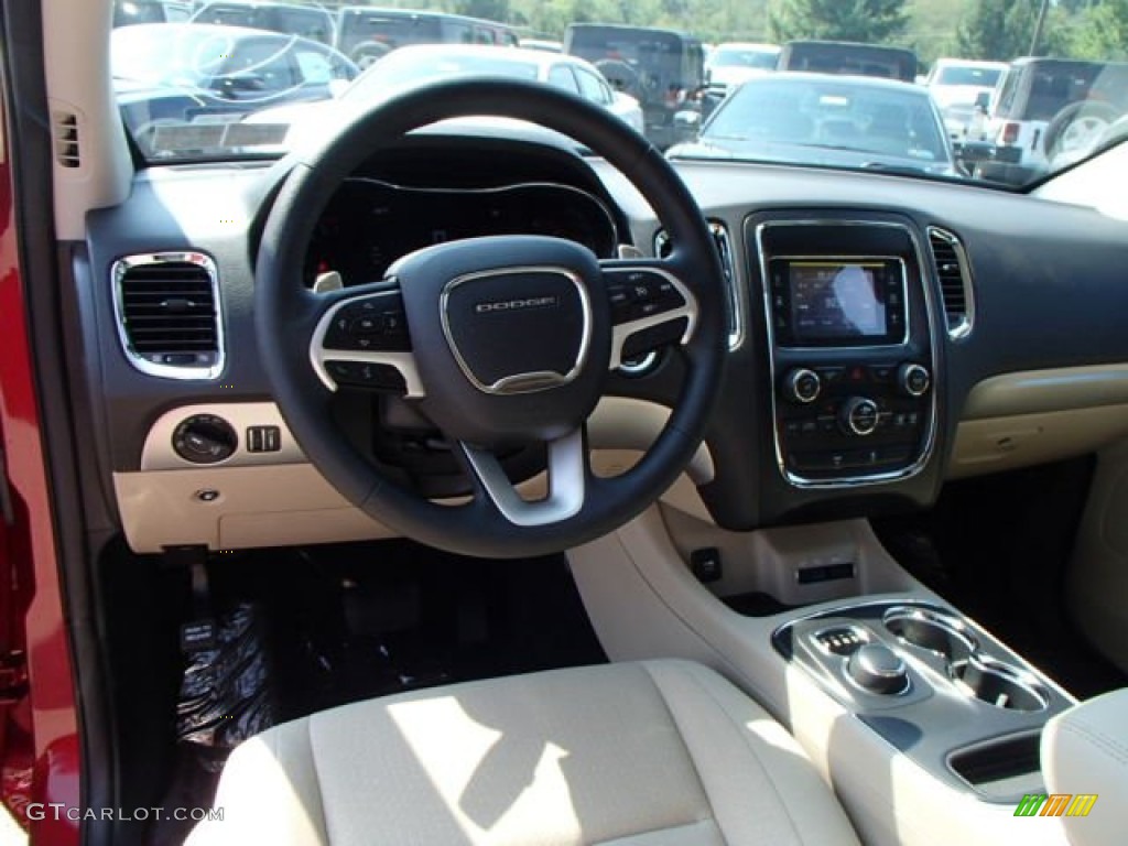 2014 Dodge Durango SXT AWD Black/Light Frost Beige Dashboard Photo #85501955