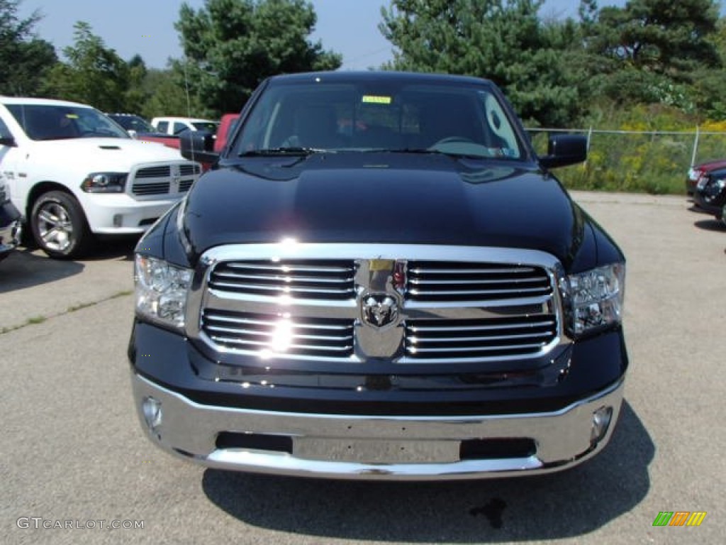 2014 1500 Big Horn Quad Cab 4x4 - Black / Black/Diesel Gray photo #3