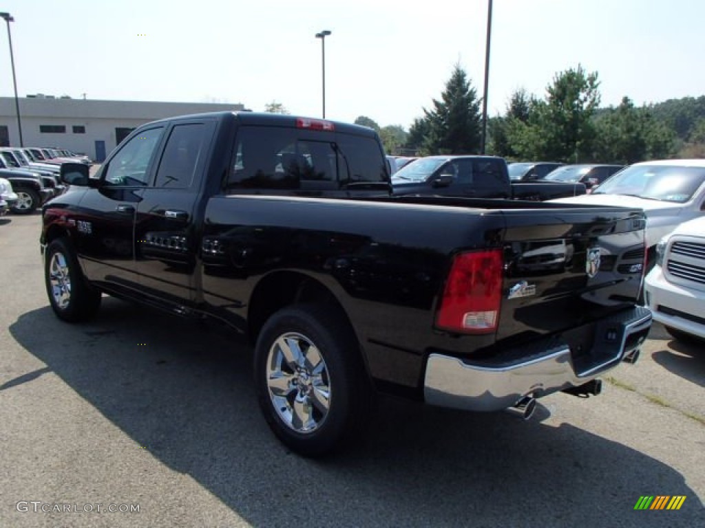 2014 1500 Big Horn Quad Cab 4x4 - Black / Black/Diesel Gray photo #8