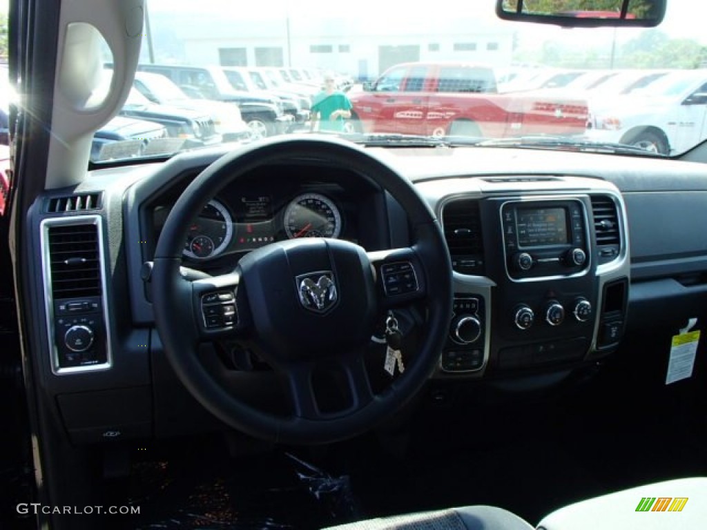 2014 1500 Big Horn Quad Cab 4x4 - Black / Black/Diesel Gray photo #12