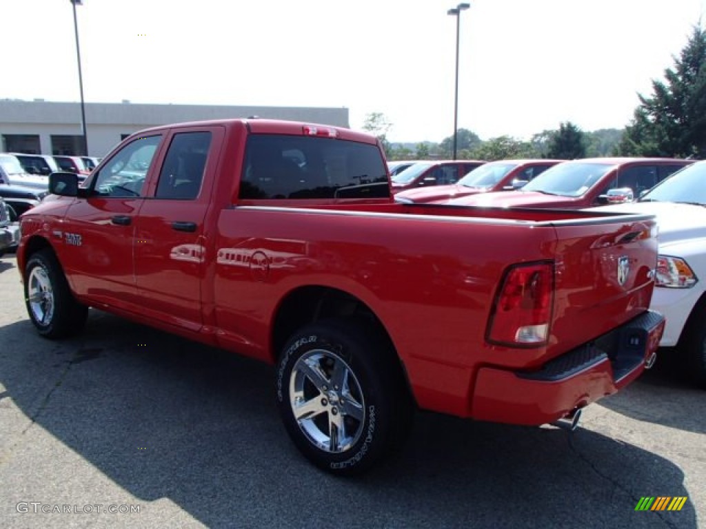 2014 1500 Express Quad Cab 4x4 - Flame Red / Black/Diesel Gray photo #8