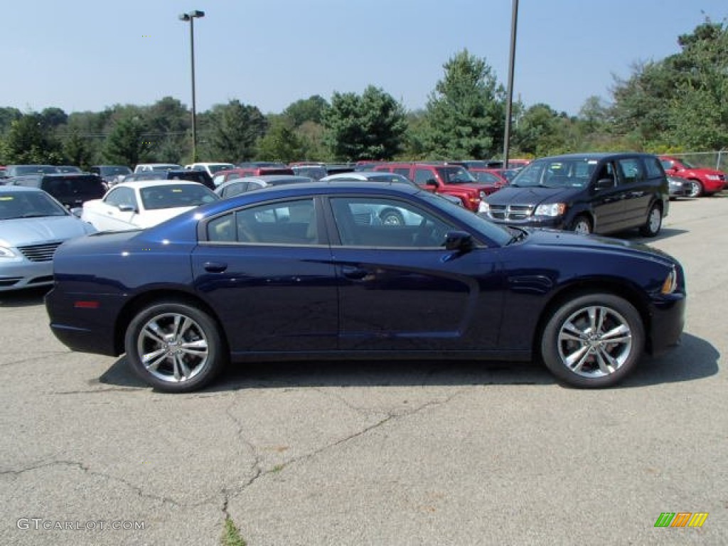 2014 Charger SXT Plus AWD - Jazz Blue Pearl / Black/Tan photo #5