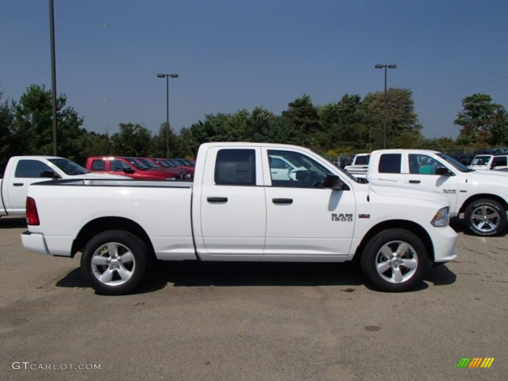 2014 1500 Express Quad Cab 4x4 - Bright White / Black/Diesel Gray photo #5