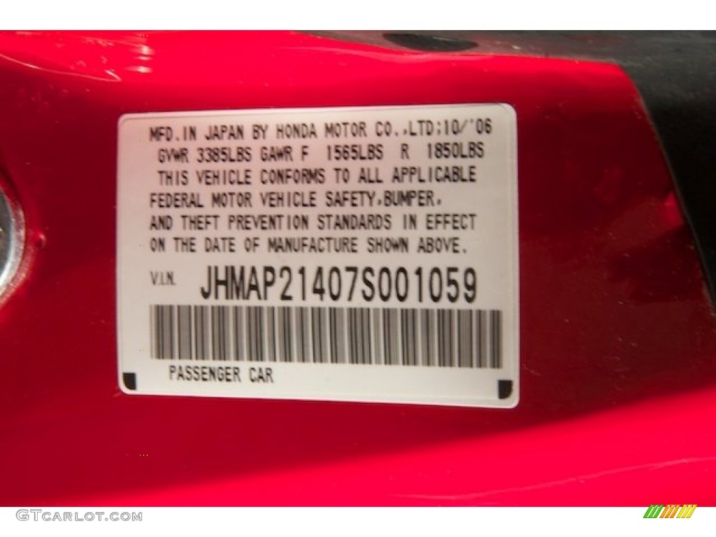 2007 S2000 Roadster - New Formula Red / Black photo #27