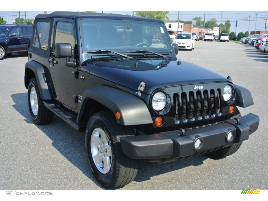 2012 Wrangler Sport 4x4 - Black Forest Green Pearl / Black photo #2