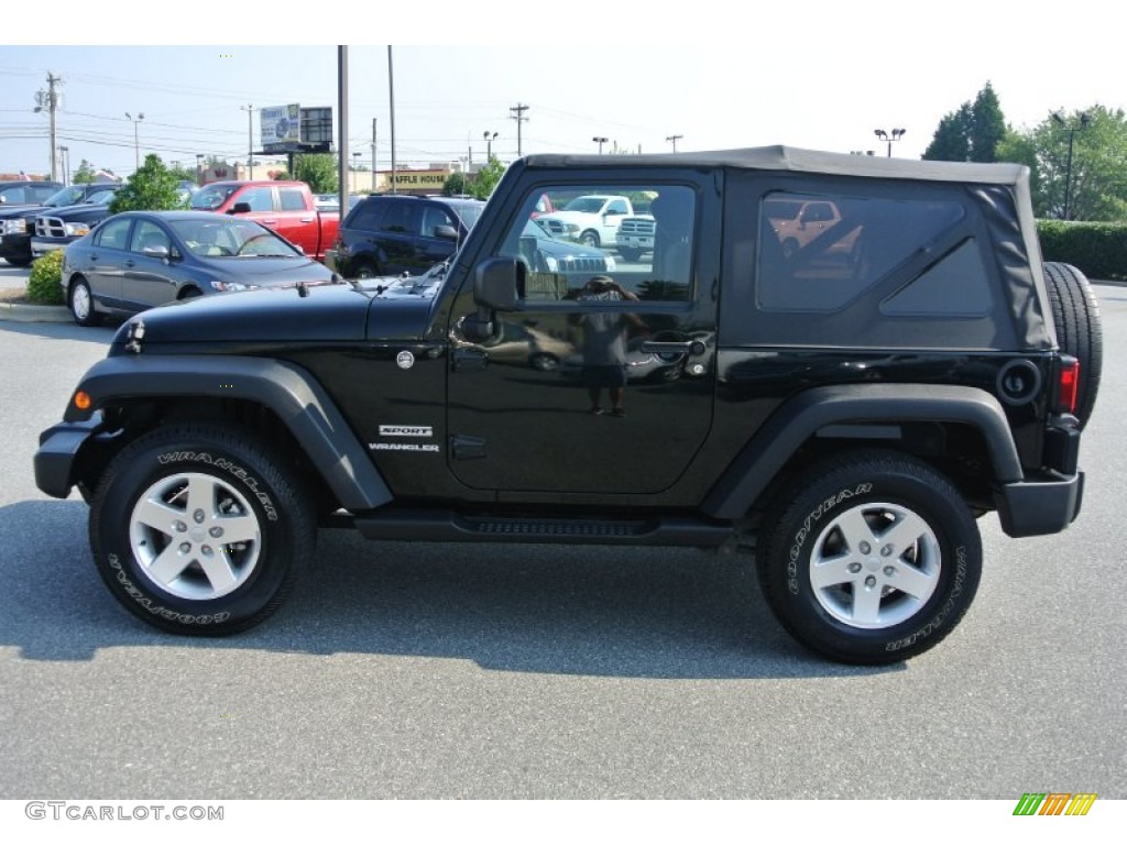 2012 Wrangler Sport 4x4 - Black Forest Green Pearl / Black photo #3