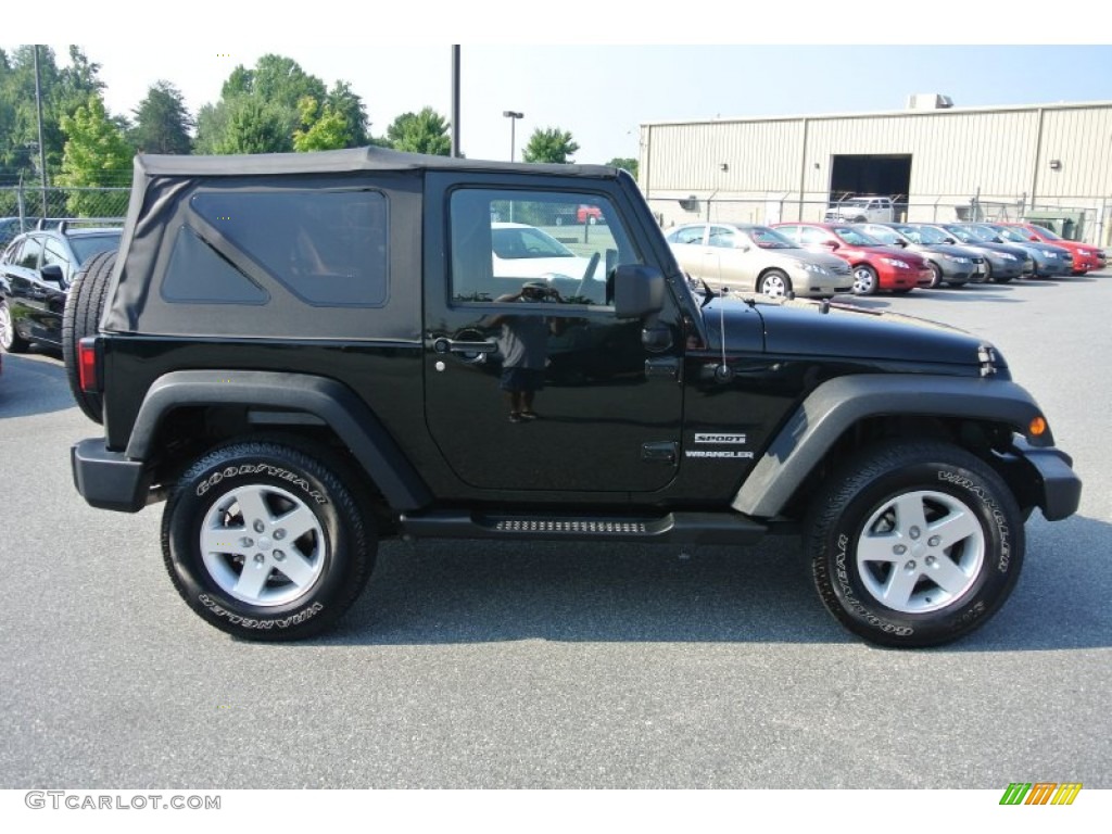 2012 Wrangler Sport 4x4 - Black Forest Green Pearl / Black photo #6