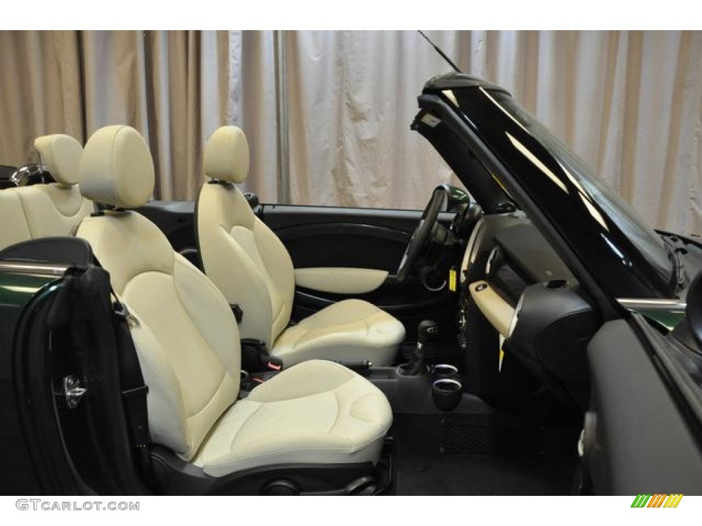 Gravity Polar Beige Leather Interior 2014 Mini Cooper S Convertible Photo #85507415