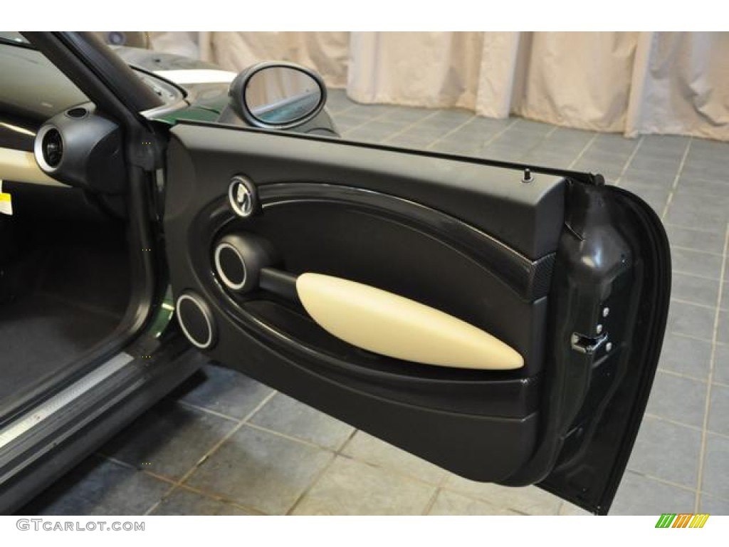 2014 Cooper S Convertible - British Racing Green II Metallic / Gravity Polar Beige Leather photo #9