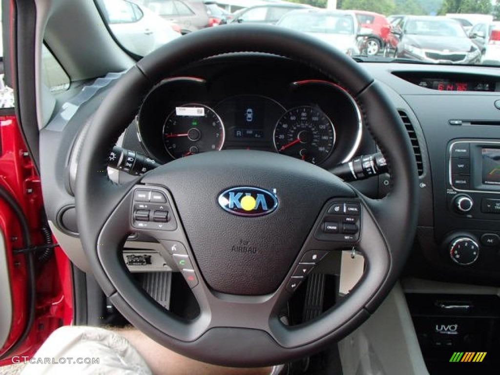 2014 Kia Forte EX Gray Steering Wheel Photo #85507985