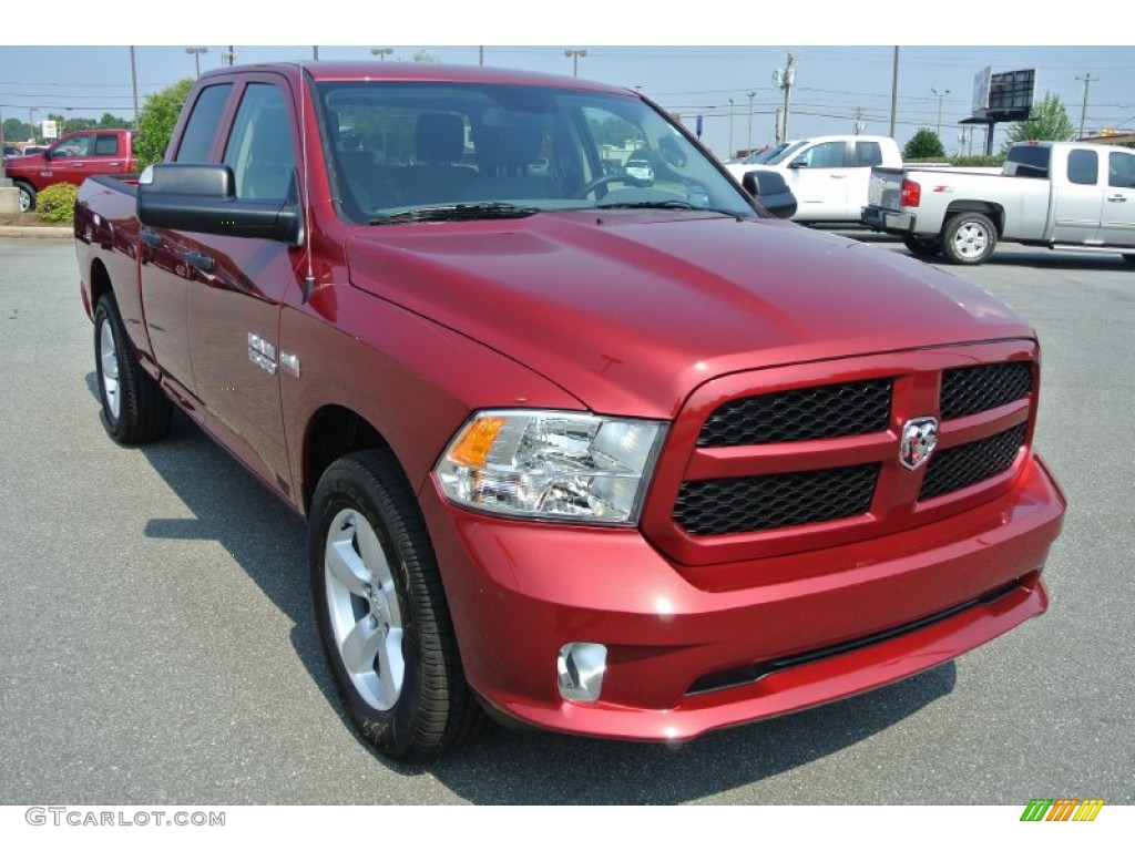 Deep Cherry Red Crystal Pearl 2014 Ram 1500 Express Quad Cab Exterior Photo #85508102