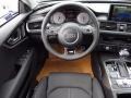 2014 Audi S7 Black Perforated Valcona Interior Steering Wheel Photo