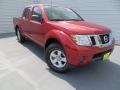 2012 Lava Red Nissan Frontier SV Crew Cab 4x4  photo #2