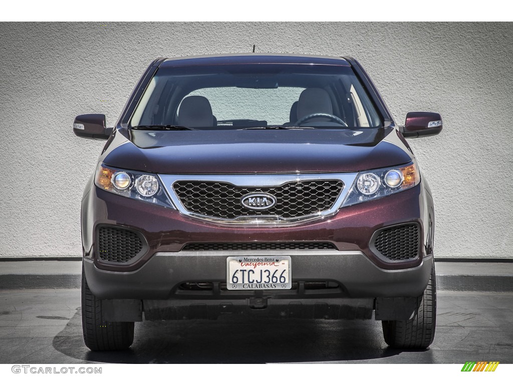 2012 Sorento LX - Dark Cherry / Beige photo #2