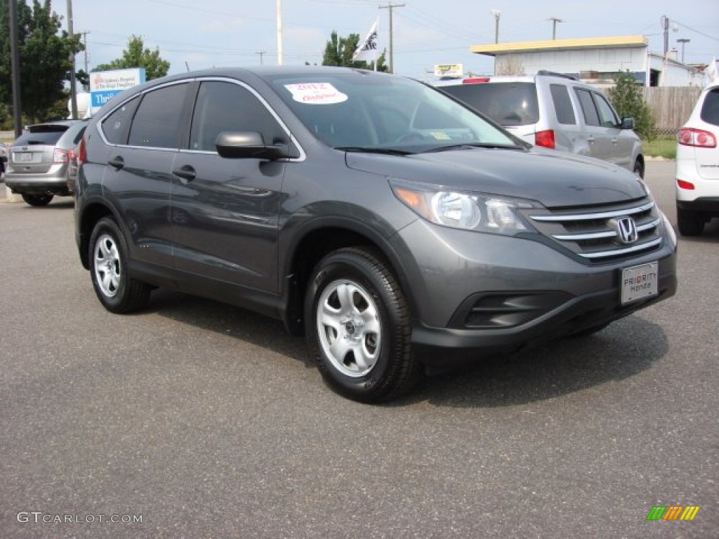 2012 CR-V LX - Polished Metal Metallic / Gray photo #8