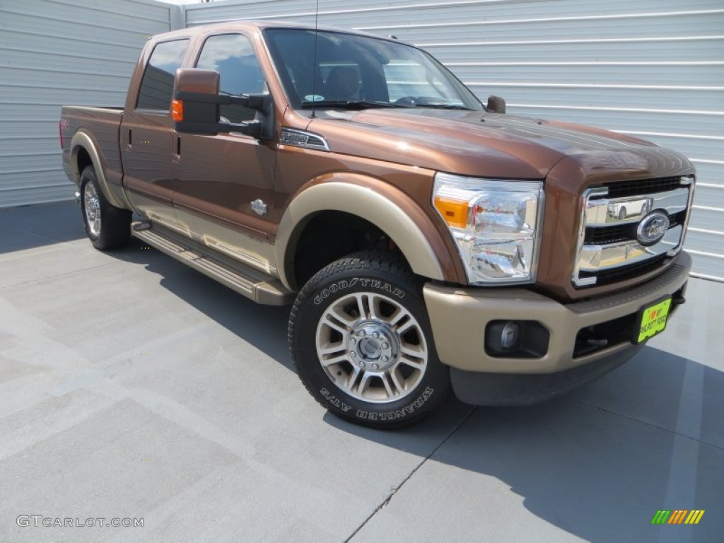 2011 F250 Super Duty King Ranch Crew Cab 4x4 - Golden Bronze Metallic / Chaparral Leather photo #2