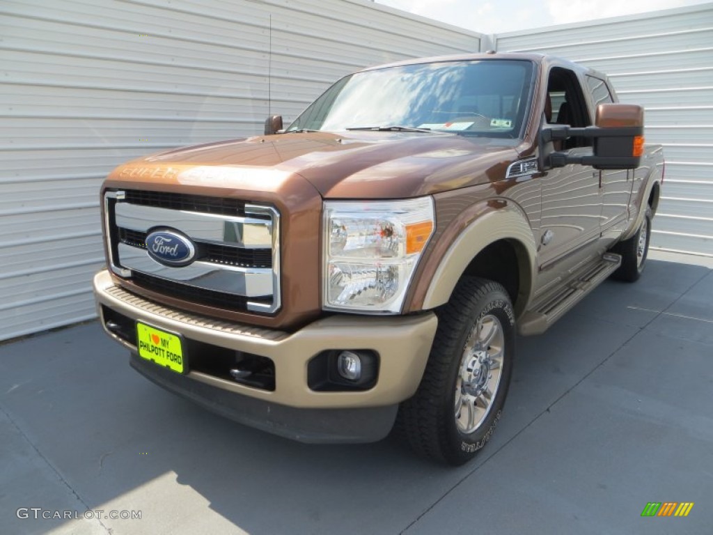 2011 F250 Super Duty King Ranch Crew Cab 4x4 - Golden Bronze Metallic / Chaparral Leather photo #7