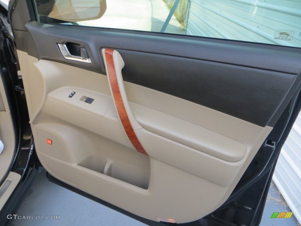 2010 Highlander Limited - Black / Sand Beige photo #19